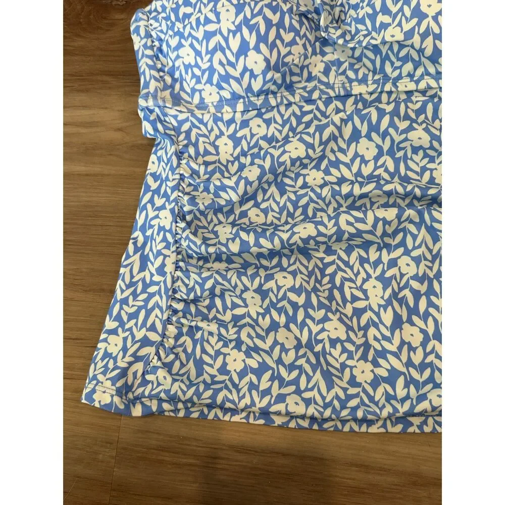 NWT Draper James Summer Picnic Twist Bandeaukini Tankini Top Size XS
